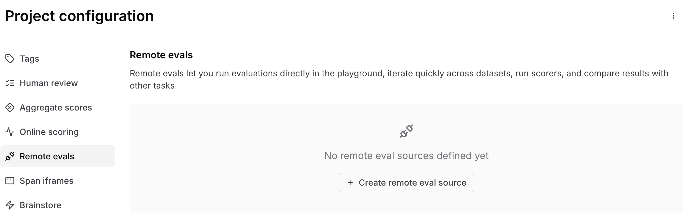 Configure remote eval