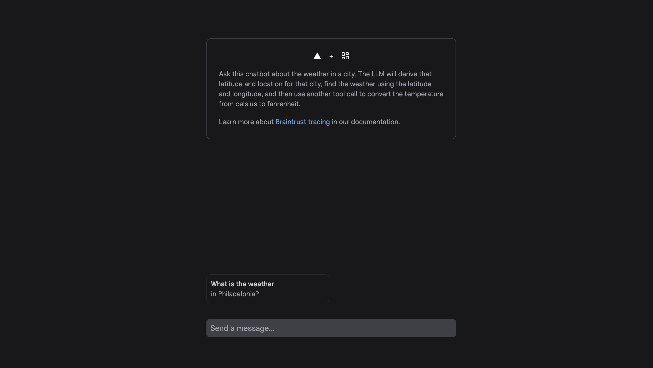 Screenshot of the application