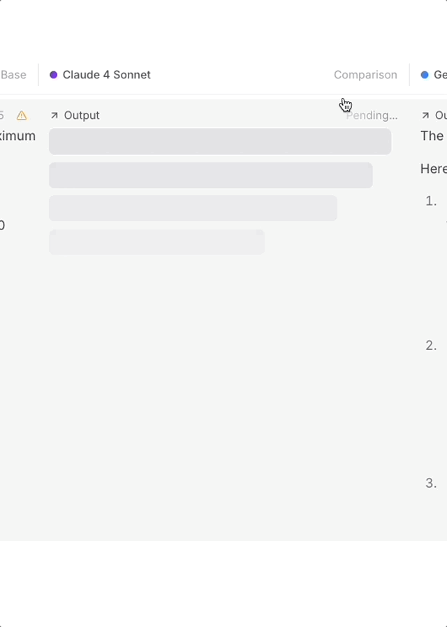 Screenshot showing a prompt being run with reasoning enabled, displaying the streaming thinking tokens in real-time